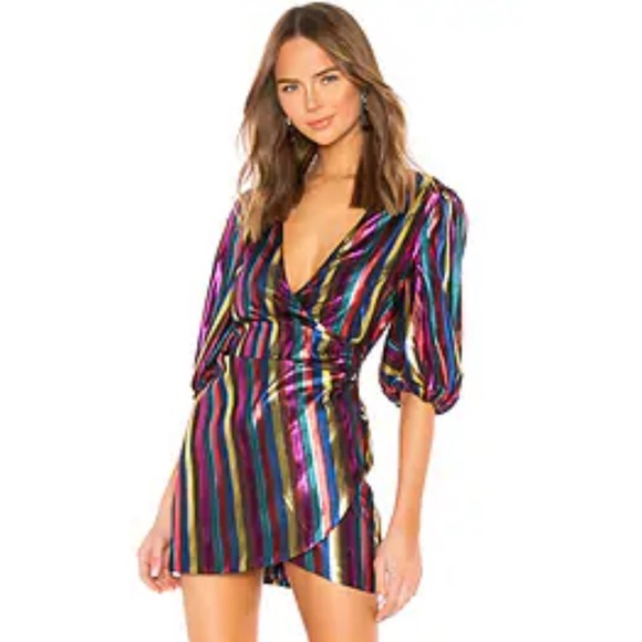 Lovers and Friends Frida Mini Dress in Rainbow - Picture 1 of 14